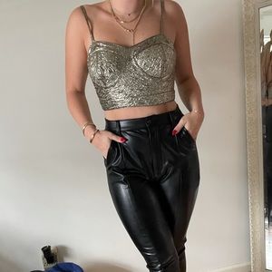 Cropped bustier top